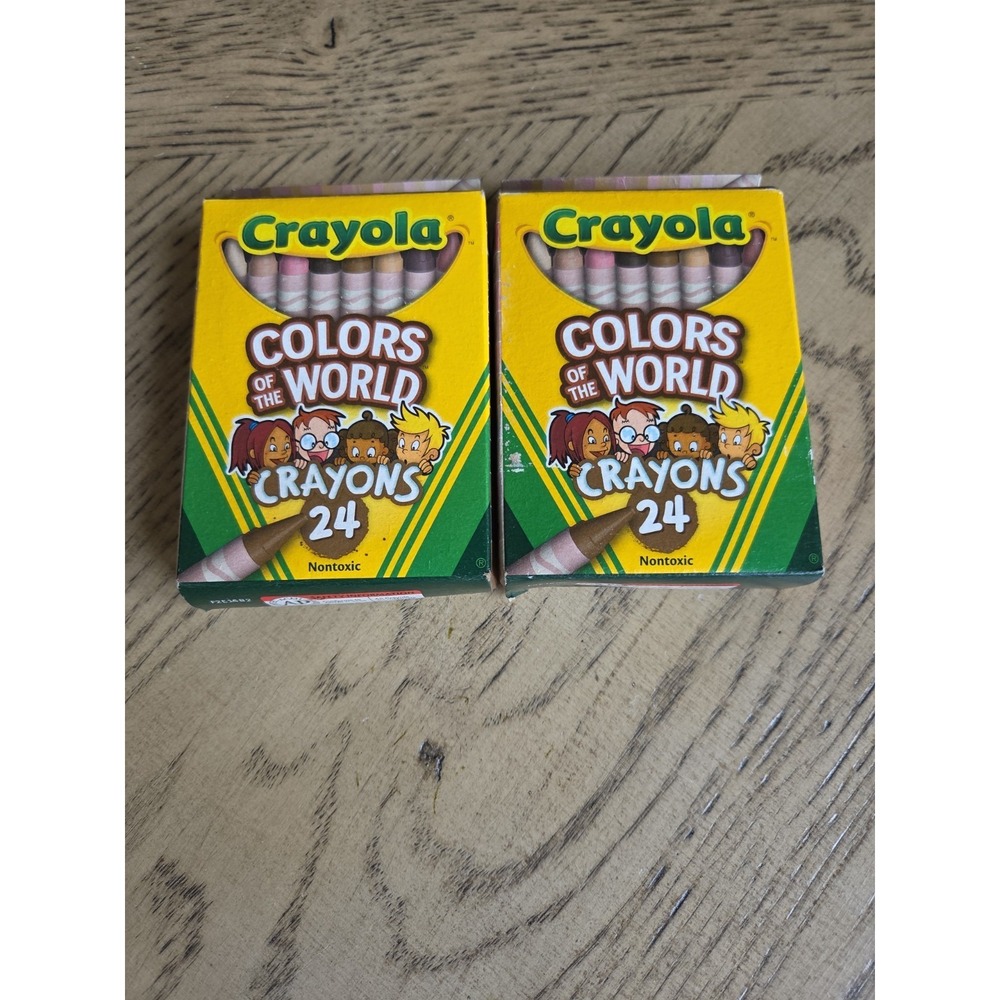 Crayola Crayons Lot  Of 2 Colors of the World 24 Count New 2 Boxes People Colors